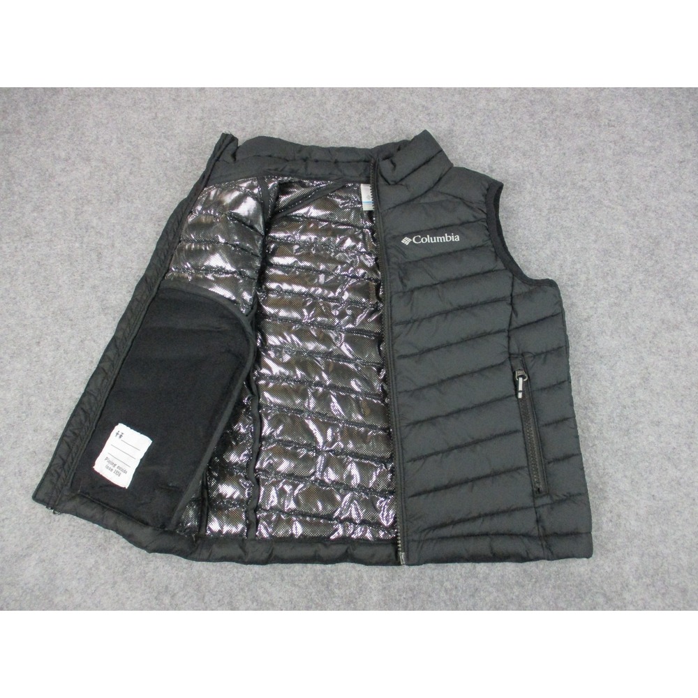 Columbia Vest Boys XXS 4/5 Black Quilted Omni-Heat Puffer Insulated Sleeveless